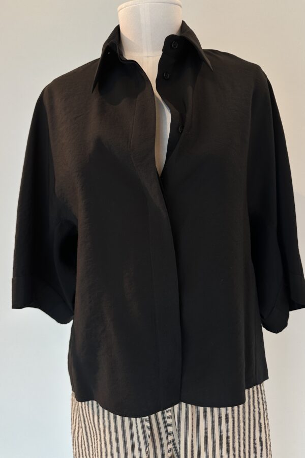 CAMICIA MANICA 3/4 NERO