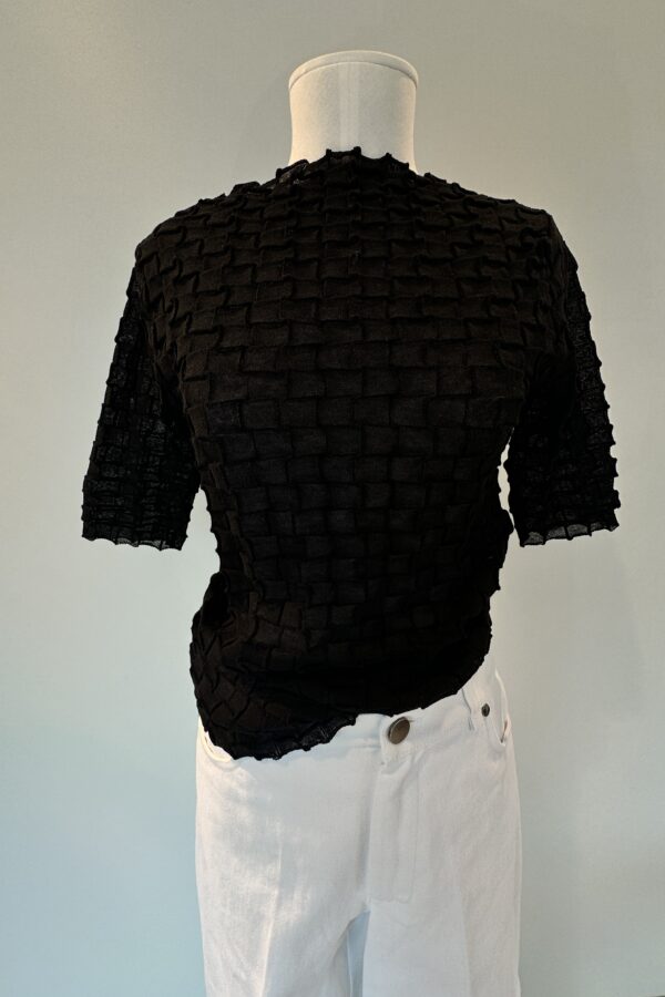 MAGLIA CREPE COT.BLACK