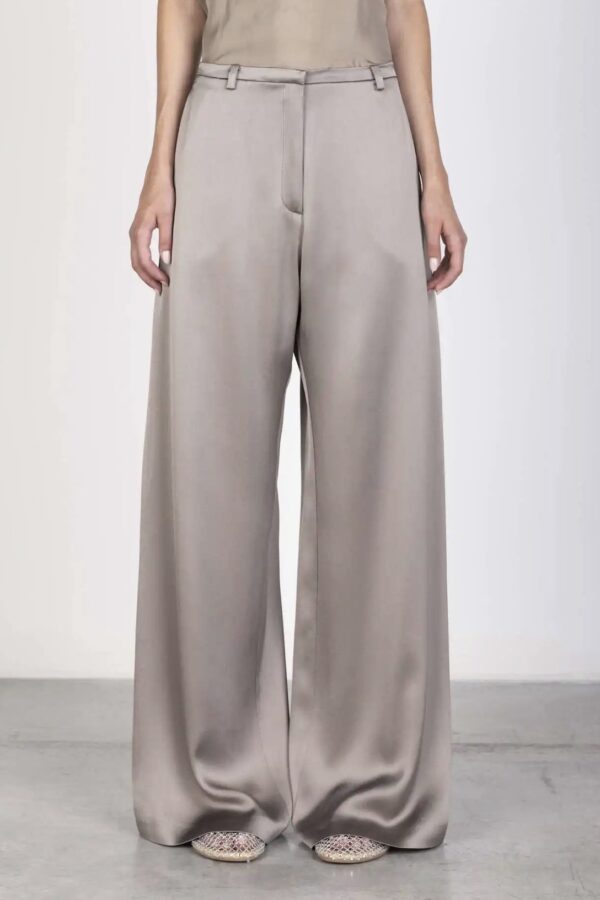 PANTALONE SVASATO TAUPE'