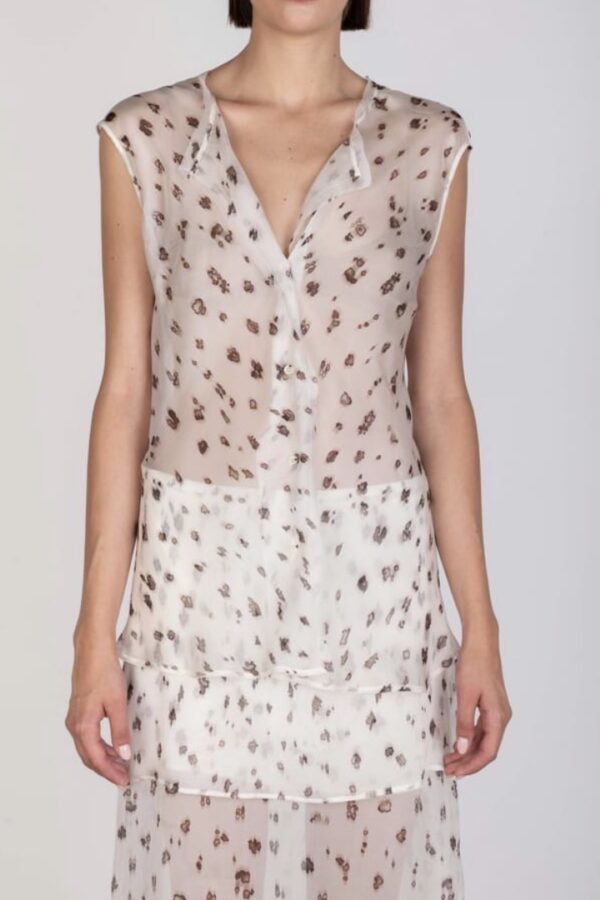 CAMICIA S/COLLO LATTE