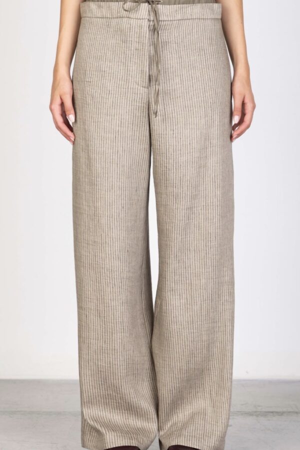 PANTALONE EFFETTO DOPPIO CREMA