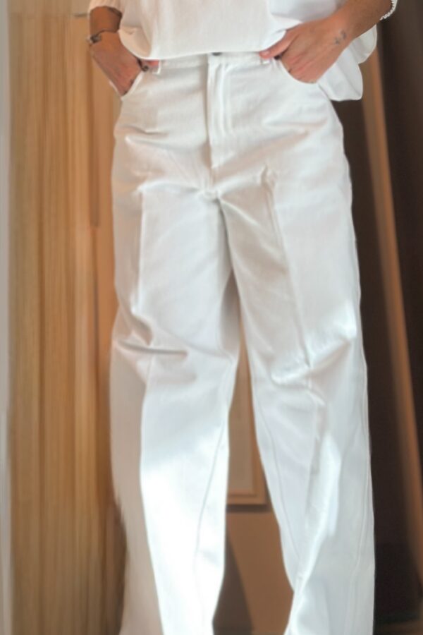 PANTALONE DENIM BIANCO