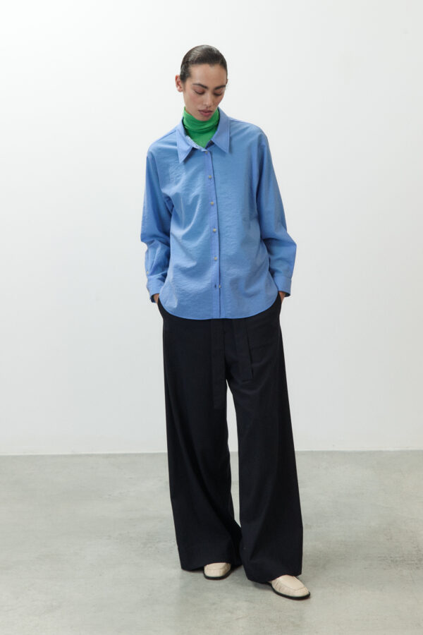 CAMICIA IN ORGANZA DI LANA