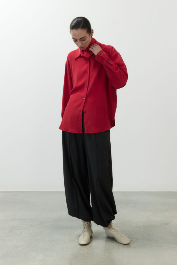CAMICIA CREPE DE CHINE ROSSETTO