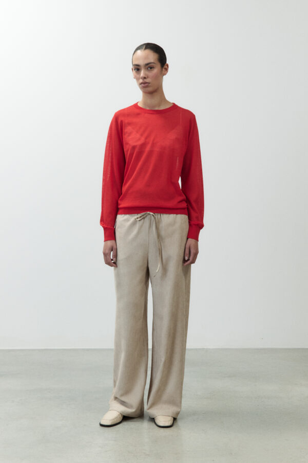 MAGLIA LIGHT WOOL GIROCOLLO ROSSETTO