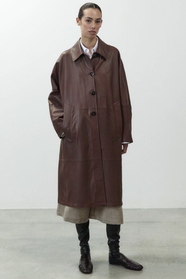CAPPOTTO CABAN IN PELLE