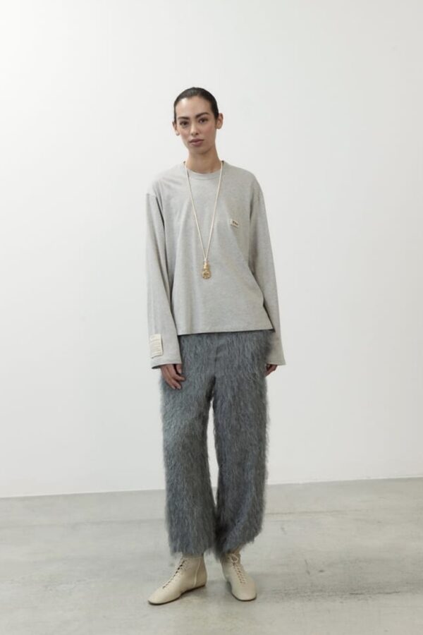 T-SHIRT M/LUNGA GRIGIO MELANGE