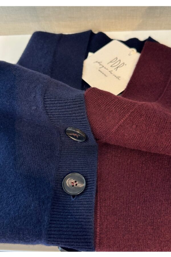 BICOLORED VEST IN AIR CACHEMIRE