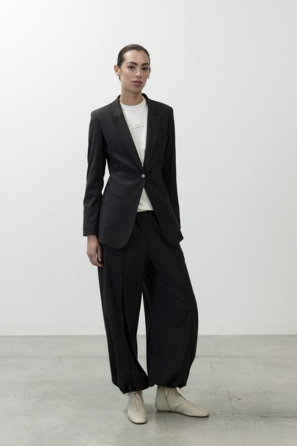 BLAZER FLANELLA SFIANCATO ANTRACITE