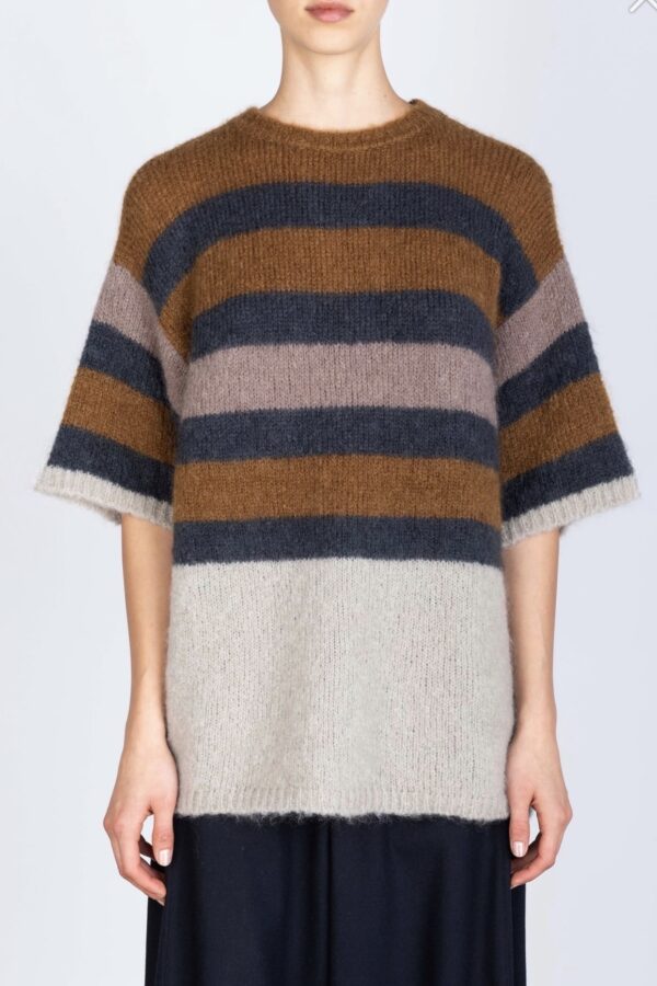 T-SHIRT RIGATA SUPER MOHAIR