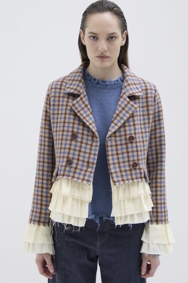 JACKET IN COLORED CHECK