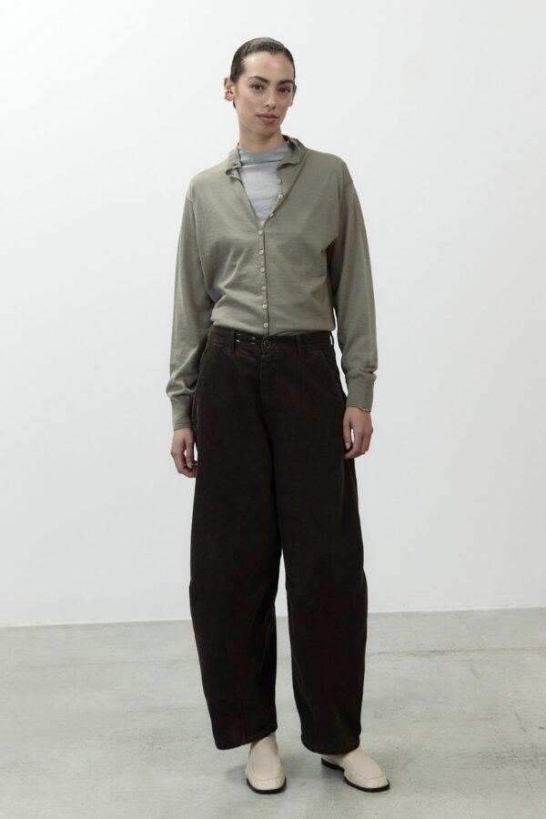 PANTALONE CITY VELVET BARREL CACAO