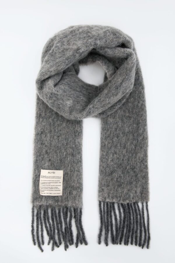 SCARVES WOOL ANTRACITE