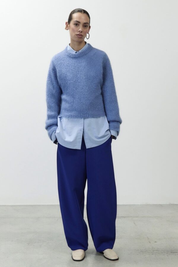 PULLOVER GIROCOLLO IN MOHAIR