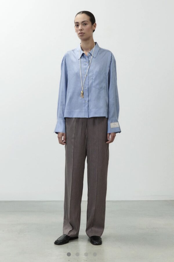 CAMICIA BOXY A RIGHE